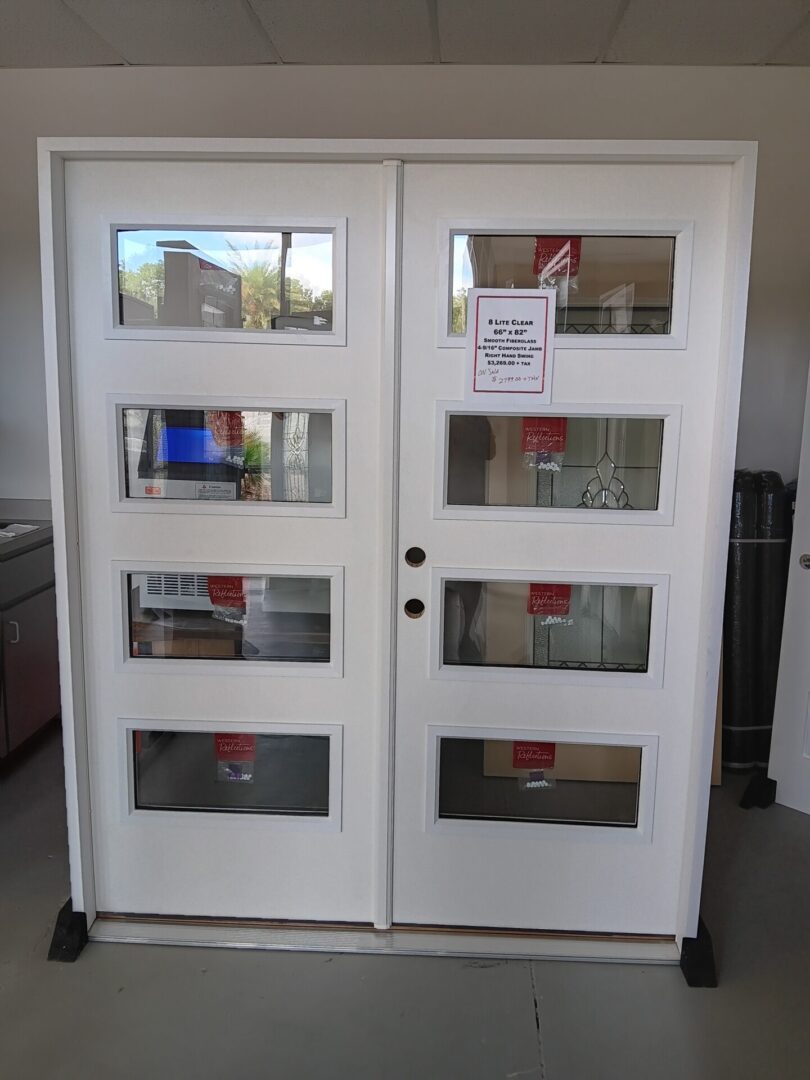 double doors with glass inserts