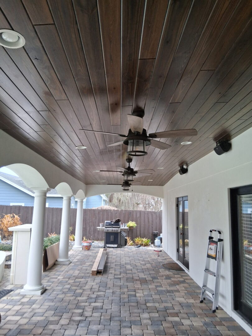 dark wood ceiling exterior