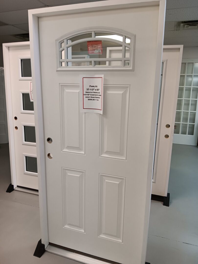 exterior door with glass insert