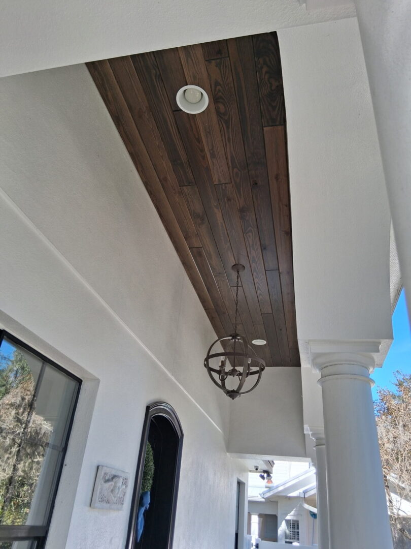 dark wood ceiling exterior